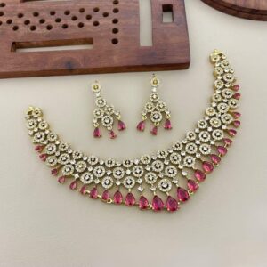 Tear Drop Choker Necklace Set