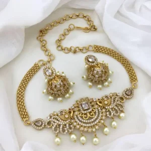 Pearl Kundan Necklace Set