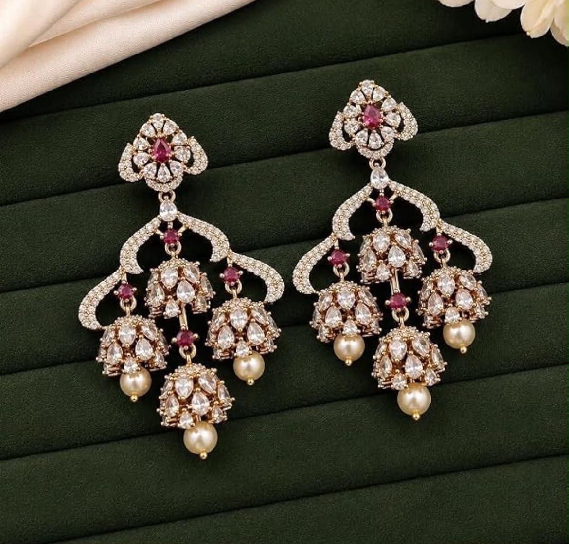 Pearl Chandbali Earrings