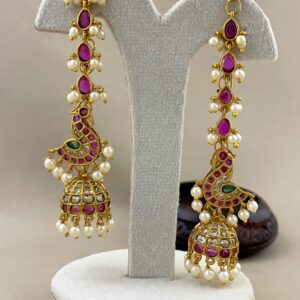 Peacock Temple Long Jhumkas