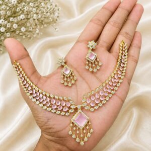 Stone Choker Necklace Set