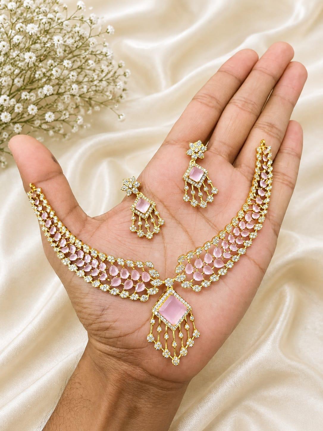 Stone Choker Necklace Set