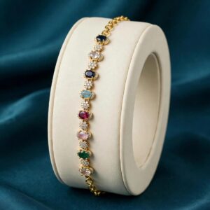 Navaratna Link Bracelet